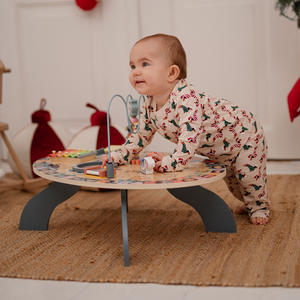 Mesa educativa de madera 7 en 1, musical, sensorial