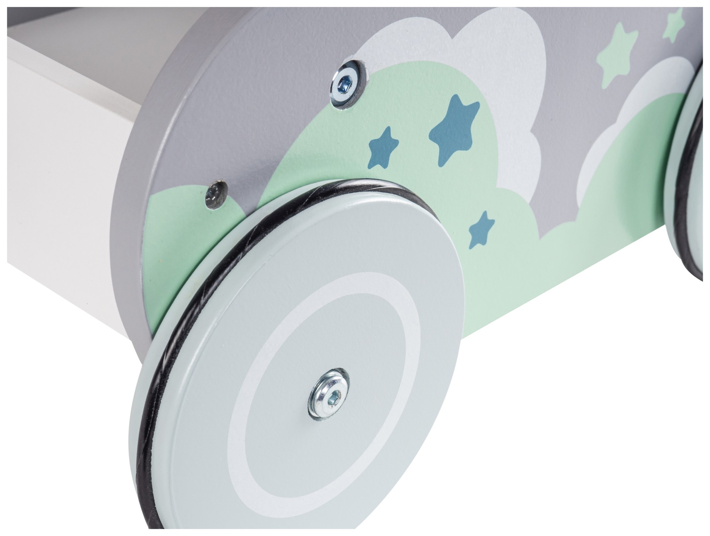 Dobranocka - cochecito de madera, andador con empuje