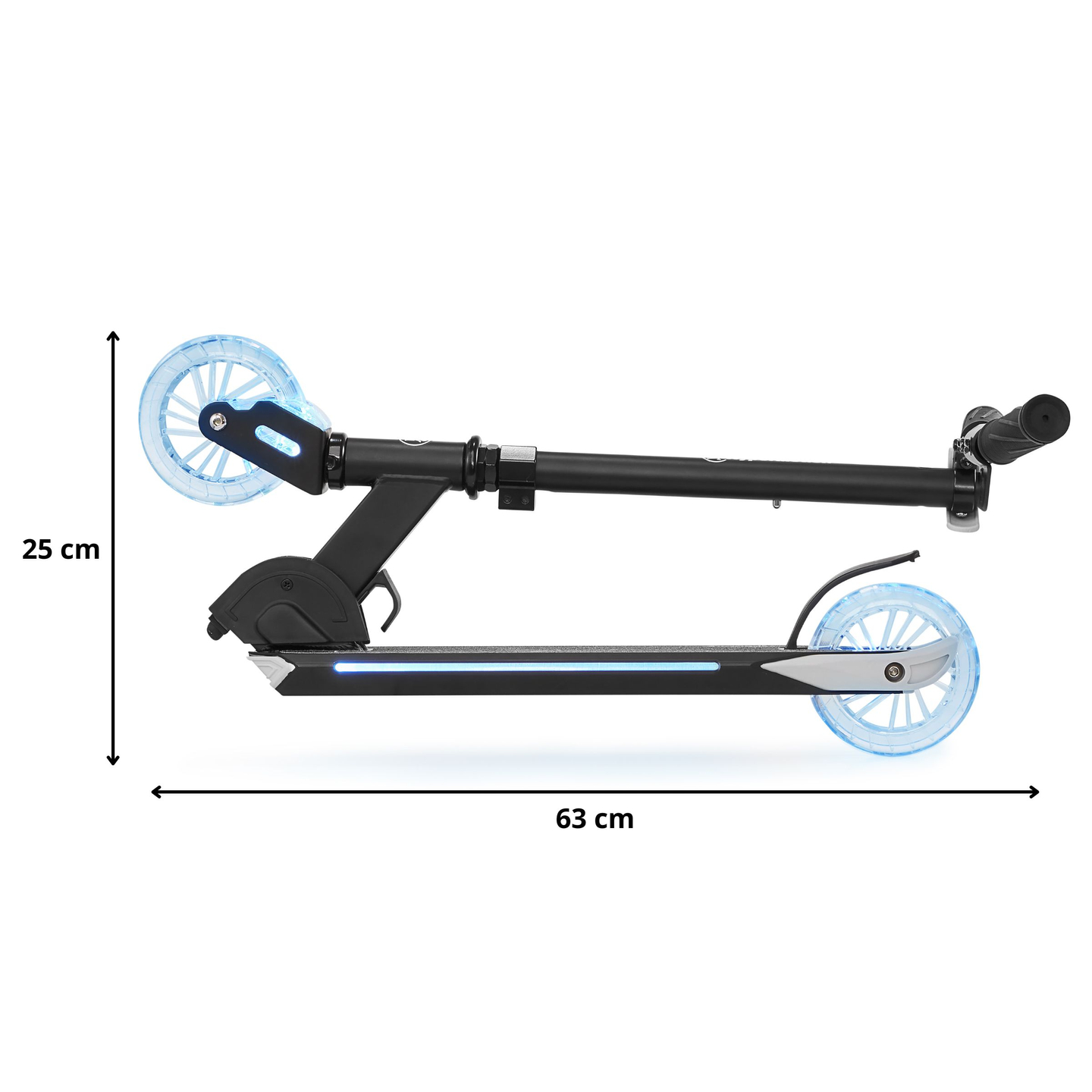 Patinete de dos ruedas con iluminación LED, plegable - Hypermotion Ice Flash