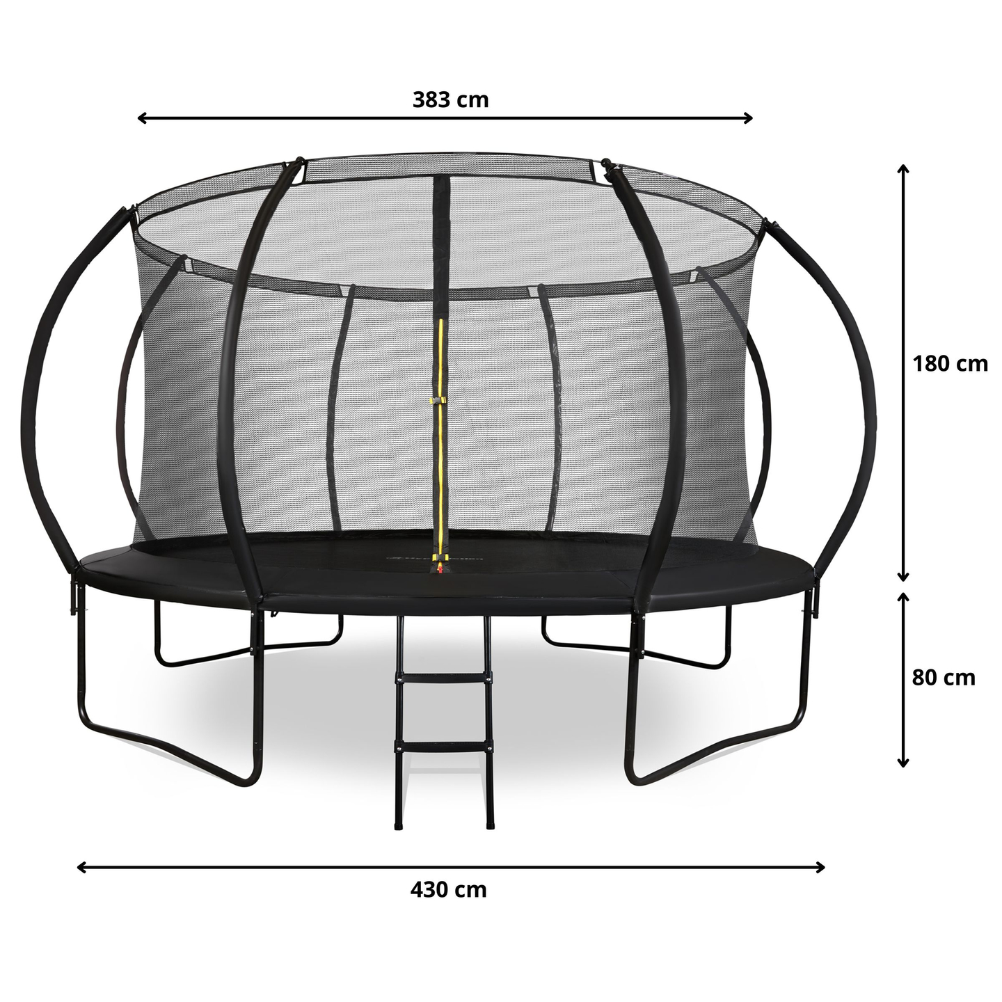 Cama elástica de jardín XXXL para niños HyperMotion - 430 cm 14FT - con escalera y red interior - para casa y jardín - 150kg max