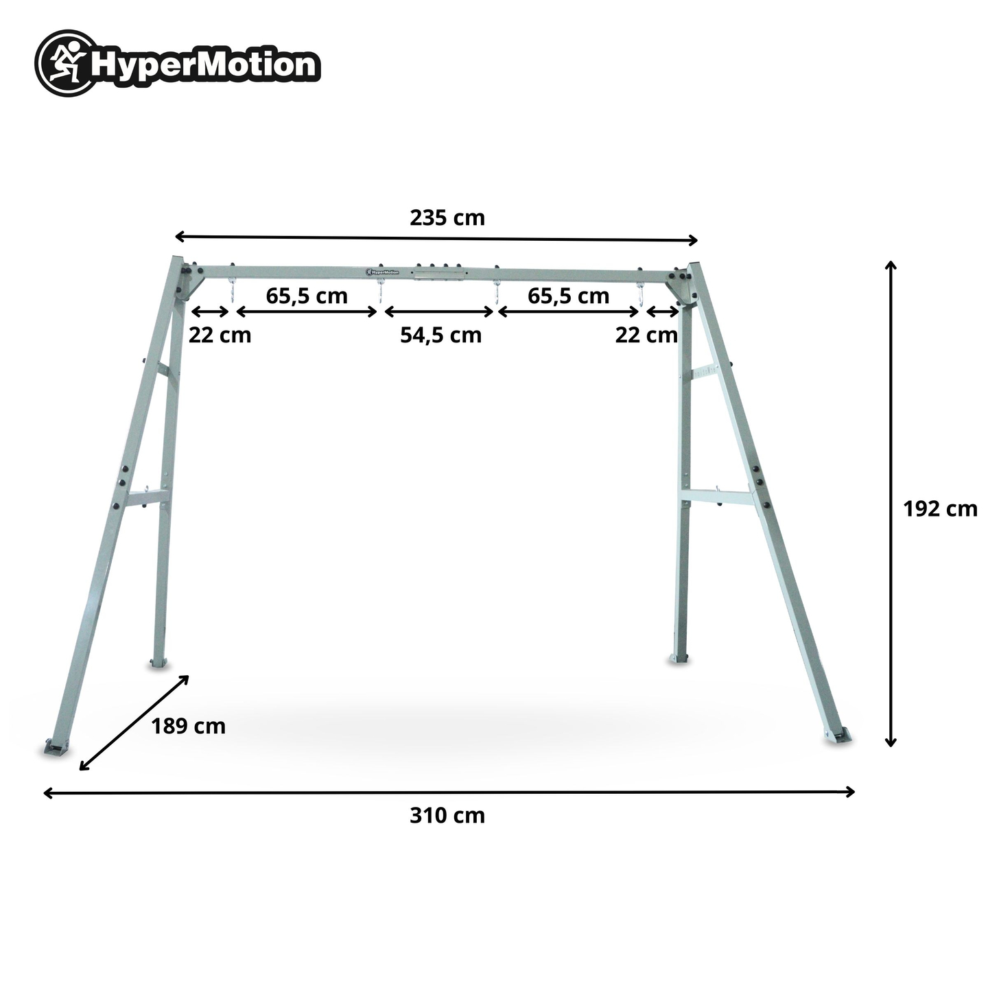 Estructura de acero para columpio o hamaca de jardín