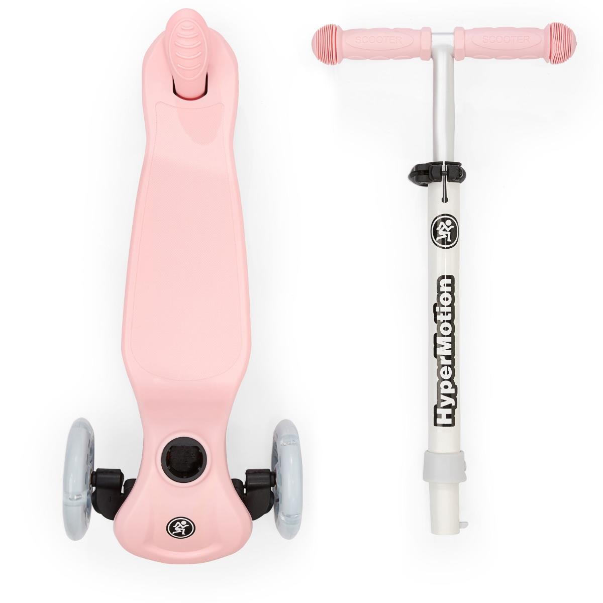 TRINGO scooter de tres ruedas, 3-8 años - rosa + ruedas LED brillantes