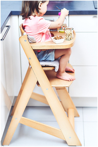 Moby-System WOODY Silla de alimentación de madera - color madera natural