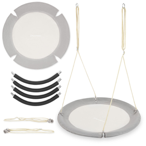 Columpio nido de cigüeña HyperMotion - 100 cm de diámetro, color gris