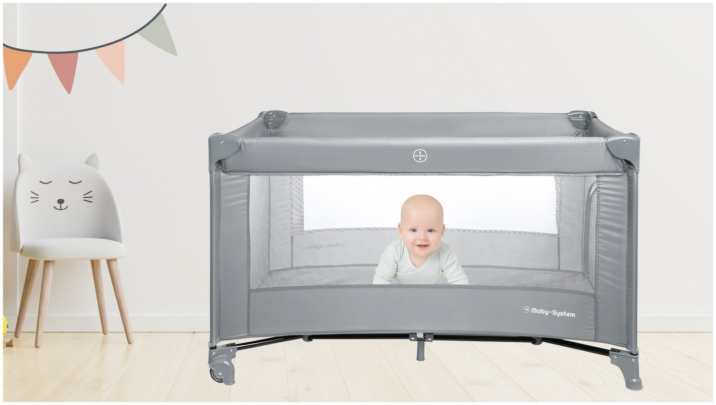 Cuna de viaje portátil Happy Traveler BASIC - gris