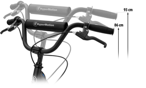 Patinete urbano HyperMotion RIVA con ruedas hinchables de 50 cm y 40 cm