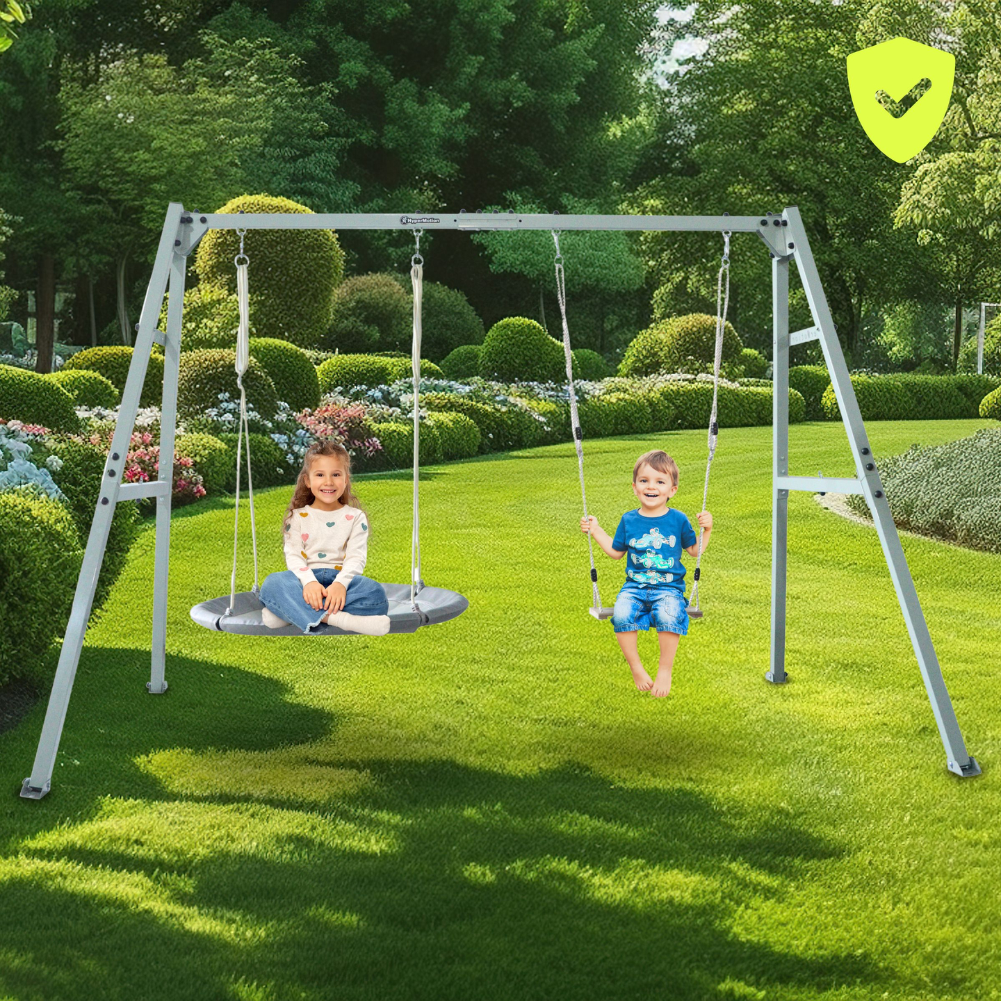 Estructura de acero para columpio o hamaca de jardín