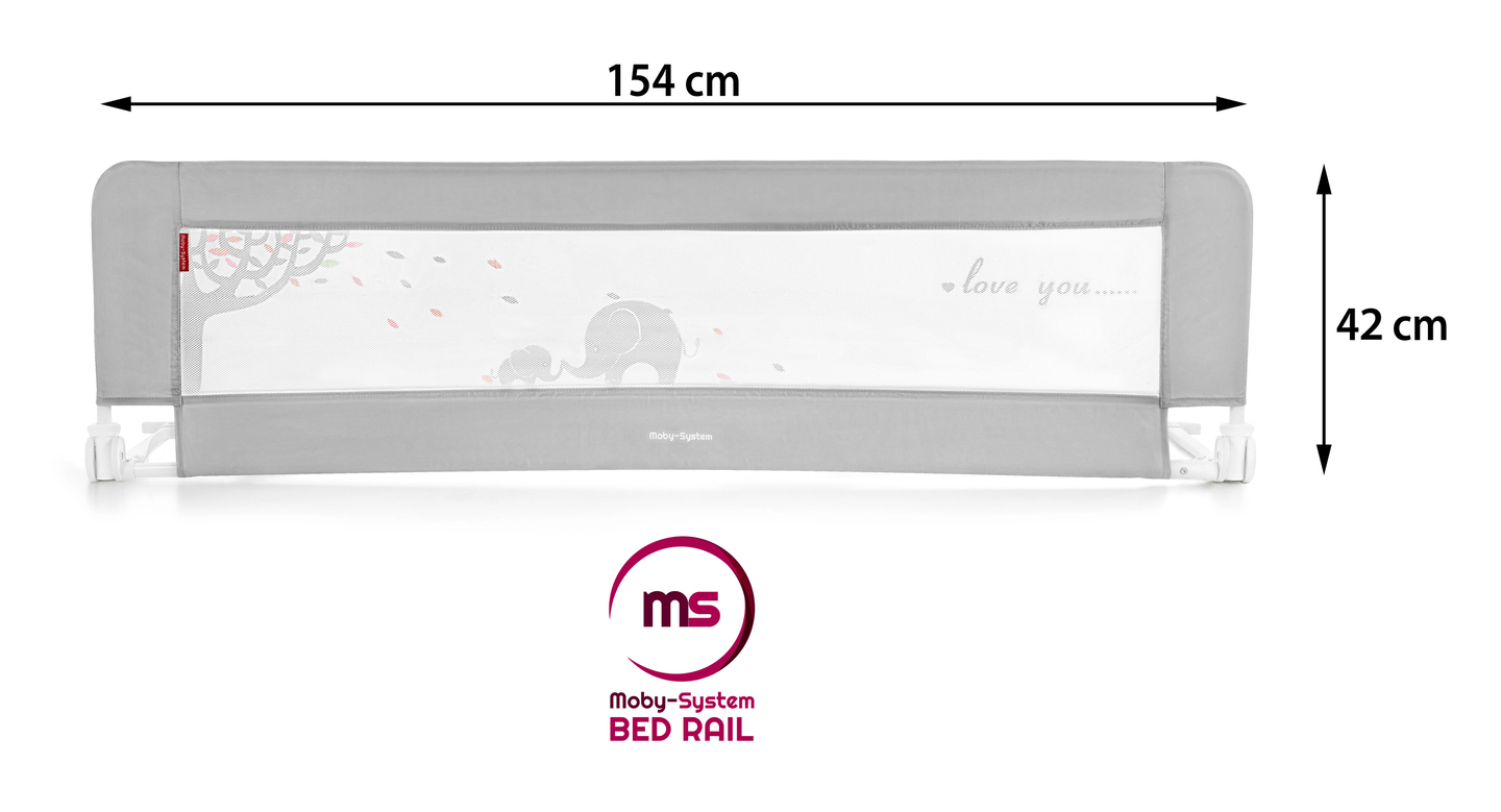 Barandilla protectora para cama - Barandilla para cama - gris