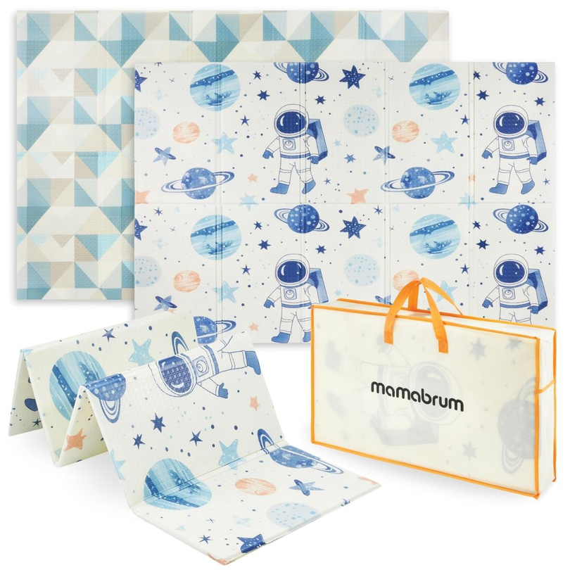 Alfombrilla de espuma plegable por las dos caras 180 x 120 x 1cm - Cosmos/Triángulos geométricos