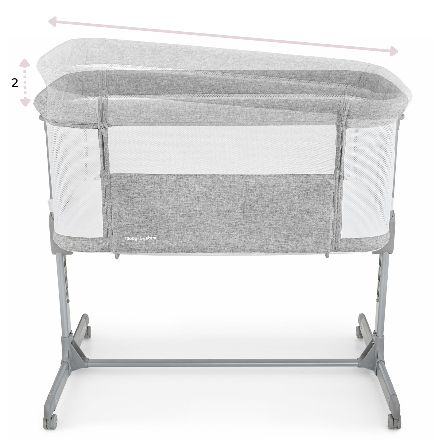 Moby-System LUNA Cama auxiliar 3 en 1 - gris