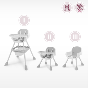 Moby-System Magnolia Trona 2 en 1 ajustable - gris