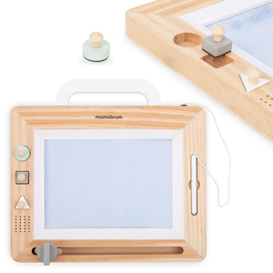 Álbum de recortes de madera con sellos - tablero de dibujo