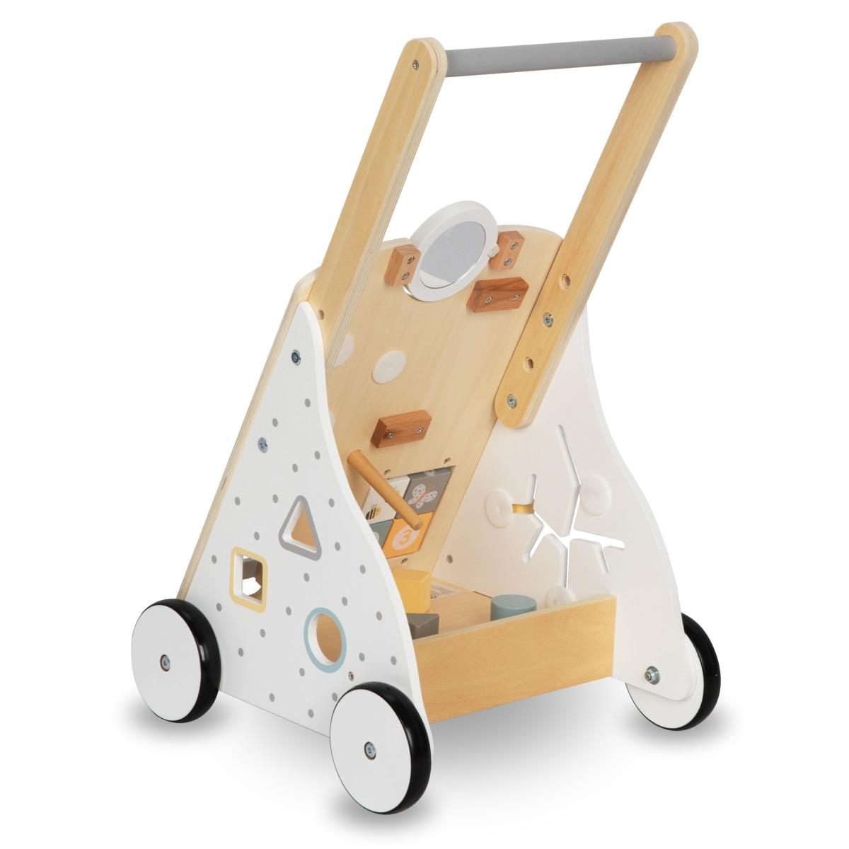 Andador educativo de madera 8en1 / empujador de bebés - tablero manipulativo