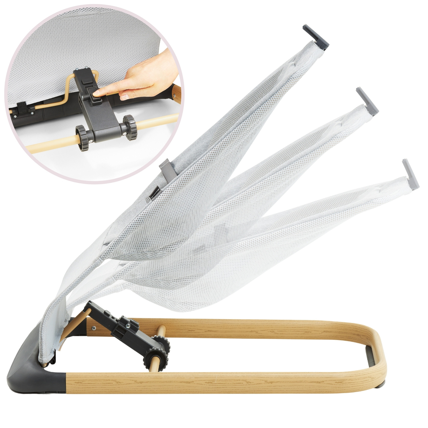 Mecedora 2 en 1 con inserto Moby-System LILY – gris