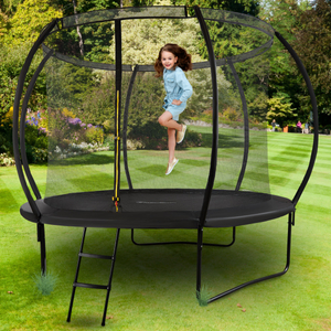 Trampolín de jardín XL para niños HyperMotion - 305 cm 10FT - con escalera y red interna - para casa y jardín