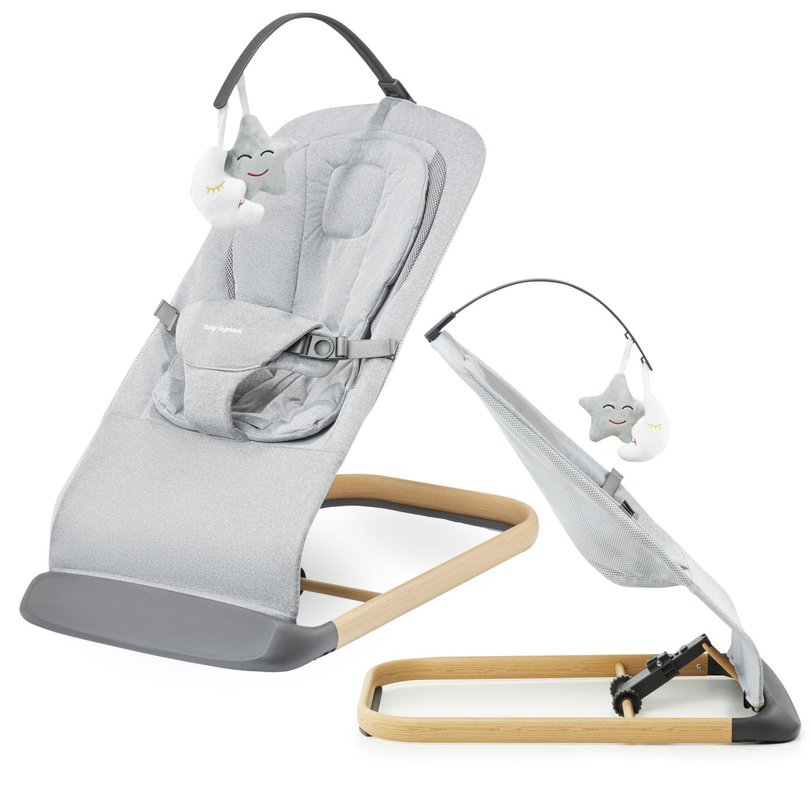 Mecedora 2 en 1 con inserto Moby-System LILY – gris