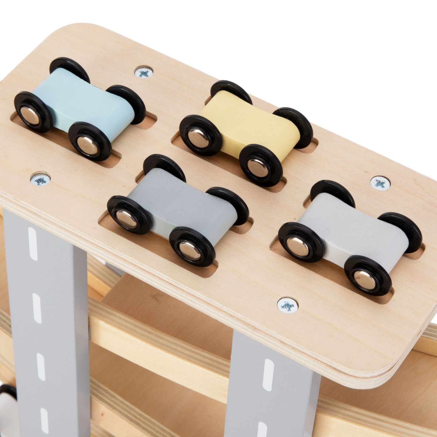 Pista de madera - tobogán para coches - 6 plantas