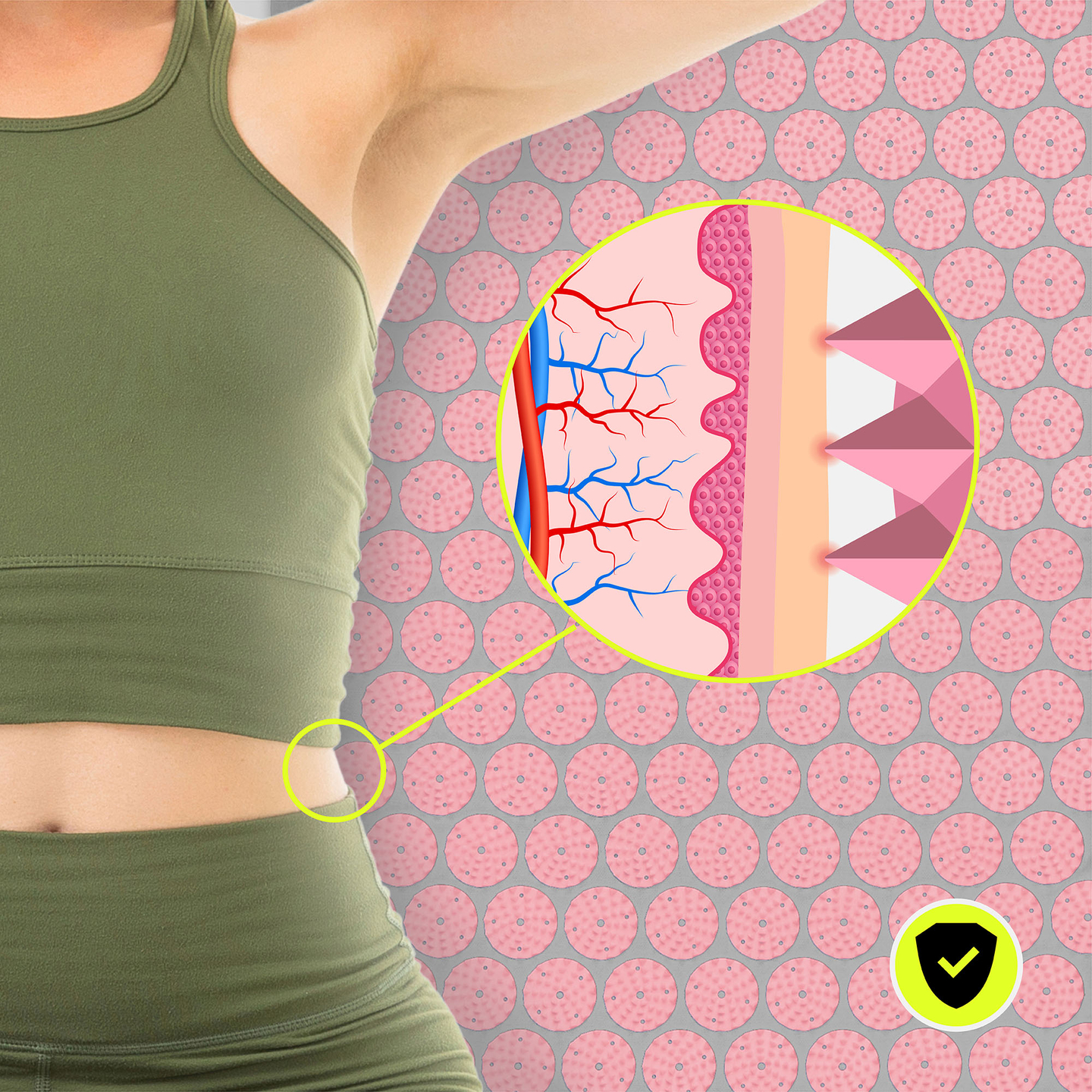 Esterilla de acupresión de lino ecológico con fibra de coco y cojín de trigo sarraceno – 68 cm HyperMotion gris y rosa