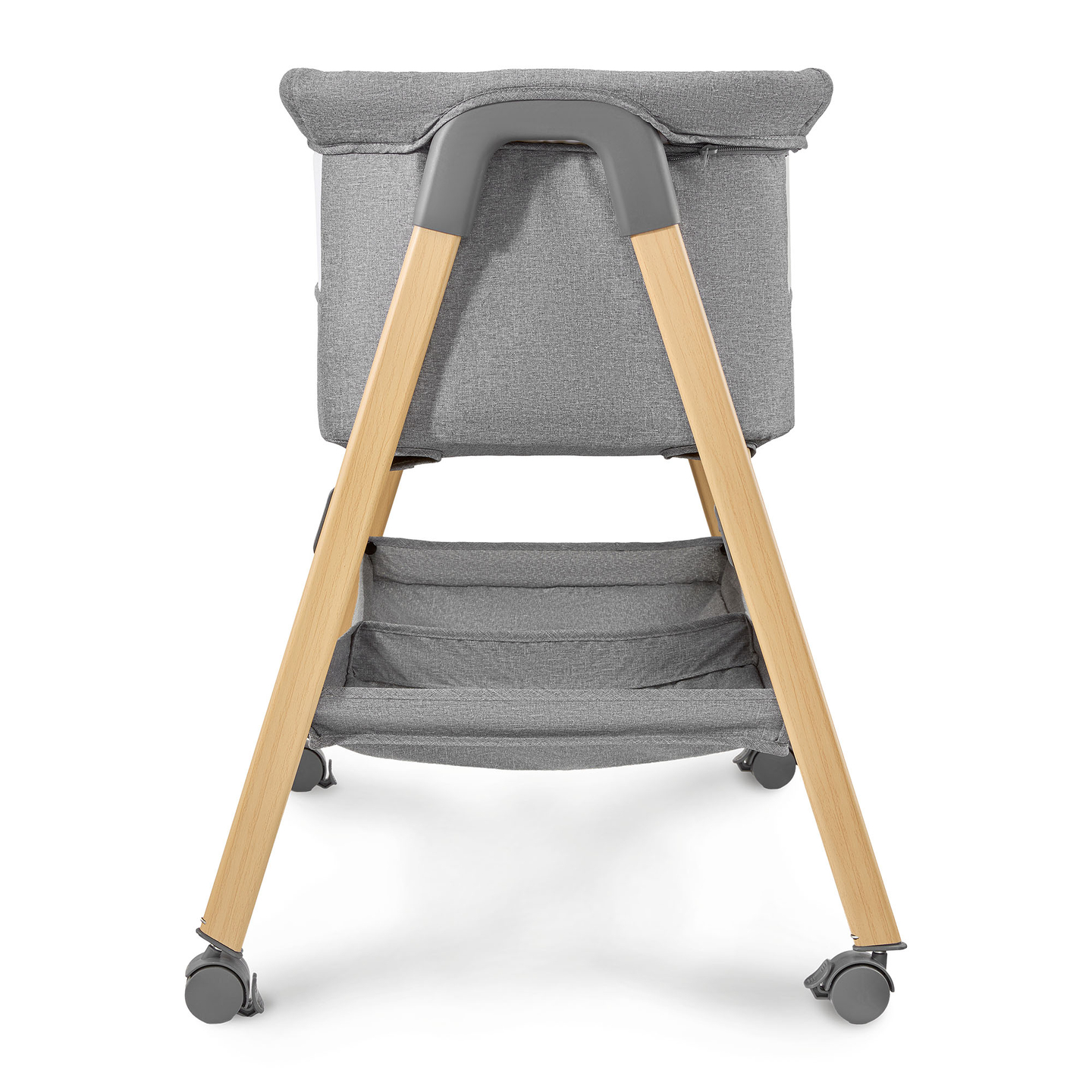 Cuna de bebé, independiente, cuna de viaje, cuna con colchón - gris