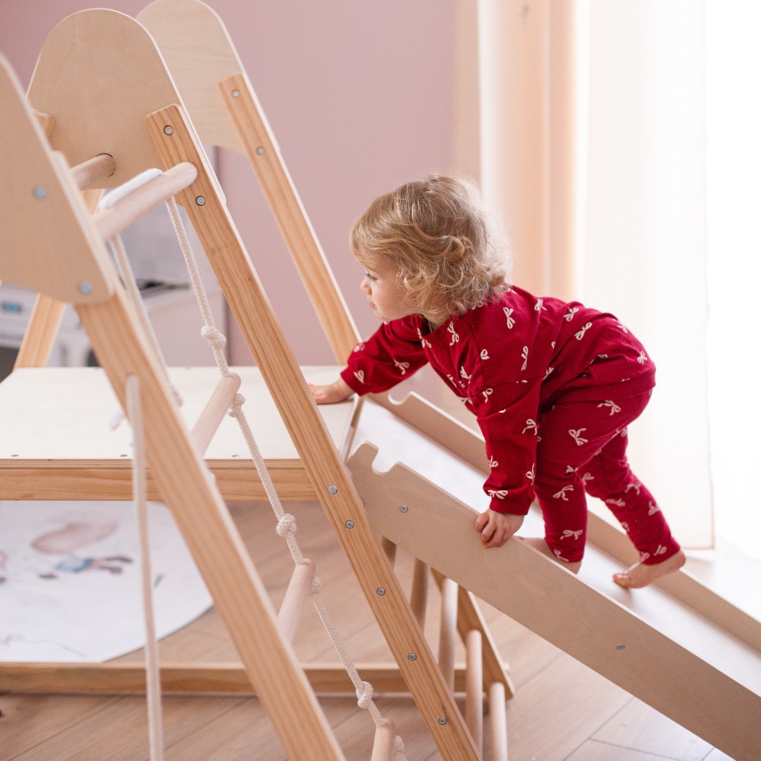 Parque infantil de madera XL 5en1