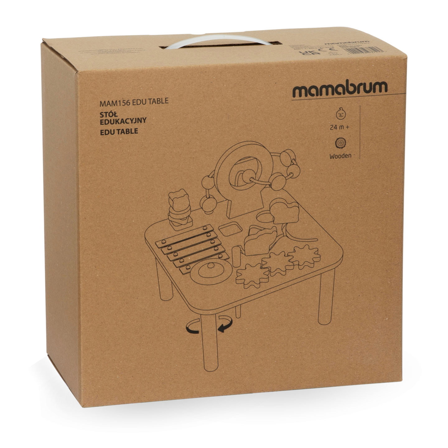 Mesa musical educativa de madera 7 en 1 con platillos y gong - selva salvaje