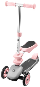Patinete de equilibrio de tres ruedas 3 en 1 HyperMotion - rosa
