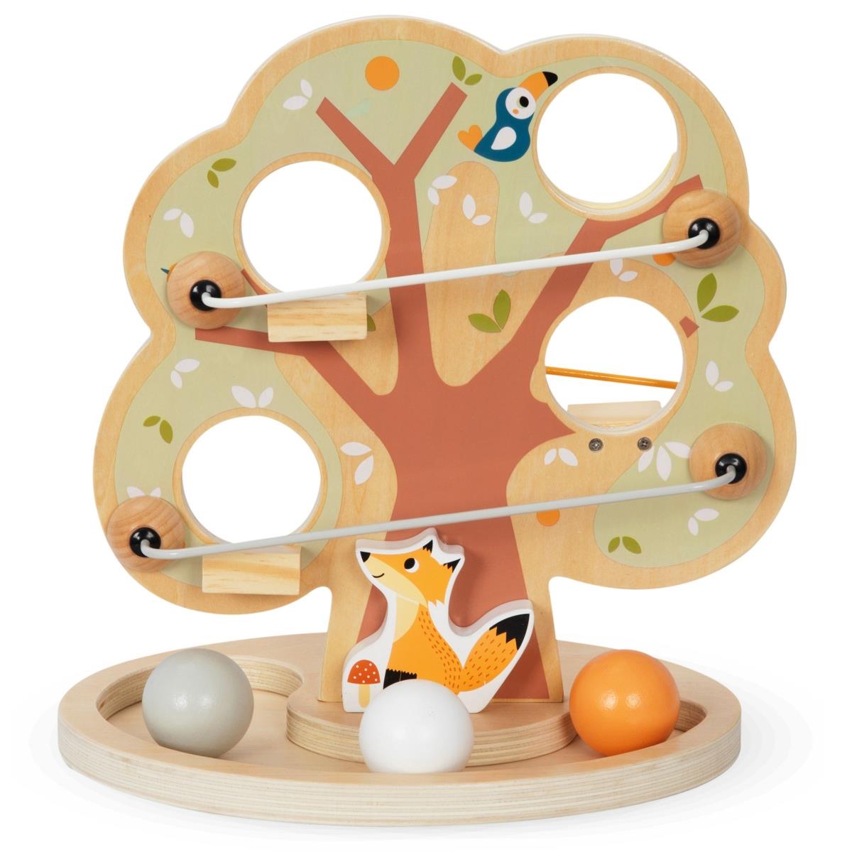 Tobogán de bolas de madera - Árbol verde