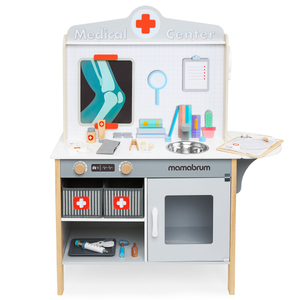 Consultorio médico hospitalario de madera XXL - set de médico con accesorios