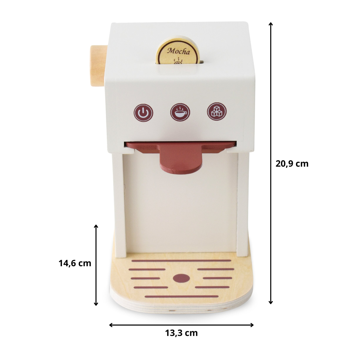Cafetera de cápsulas de madera - cafetería con accesorios