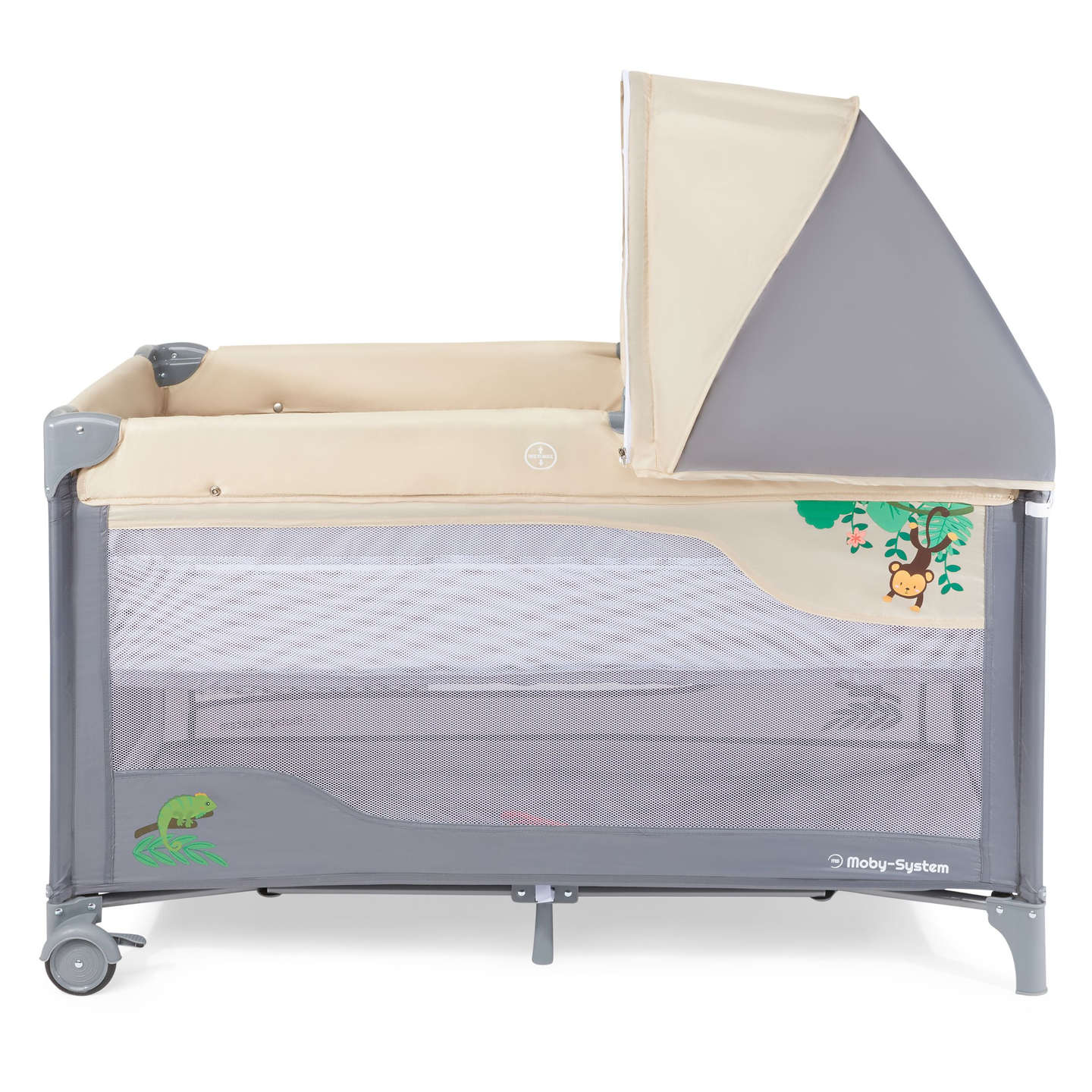 Cuna de viaje 0 - 36 m con cambiador + parque infantil Moby-System HUXLEY