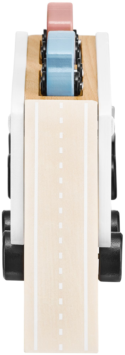 Camión de madera - semirremolque con 4 coches.