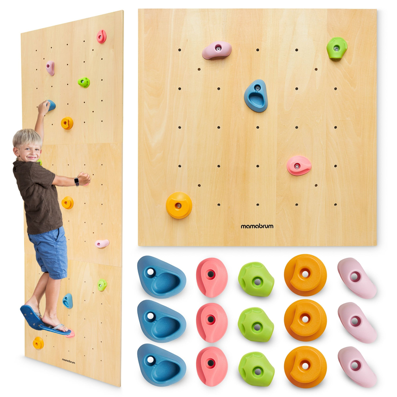 Rocódromo de madera para niños