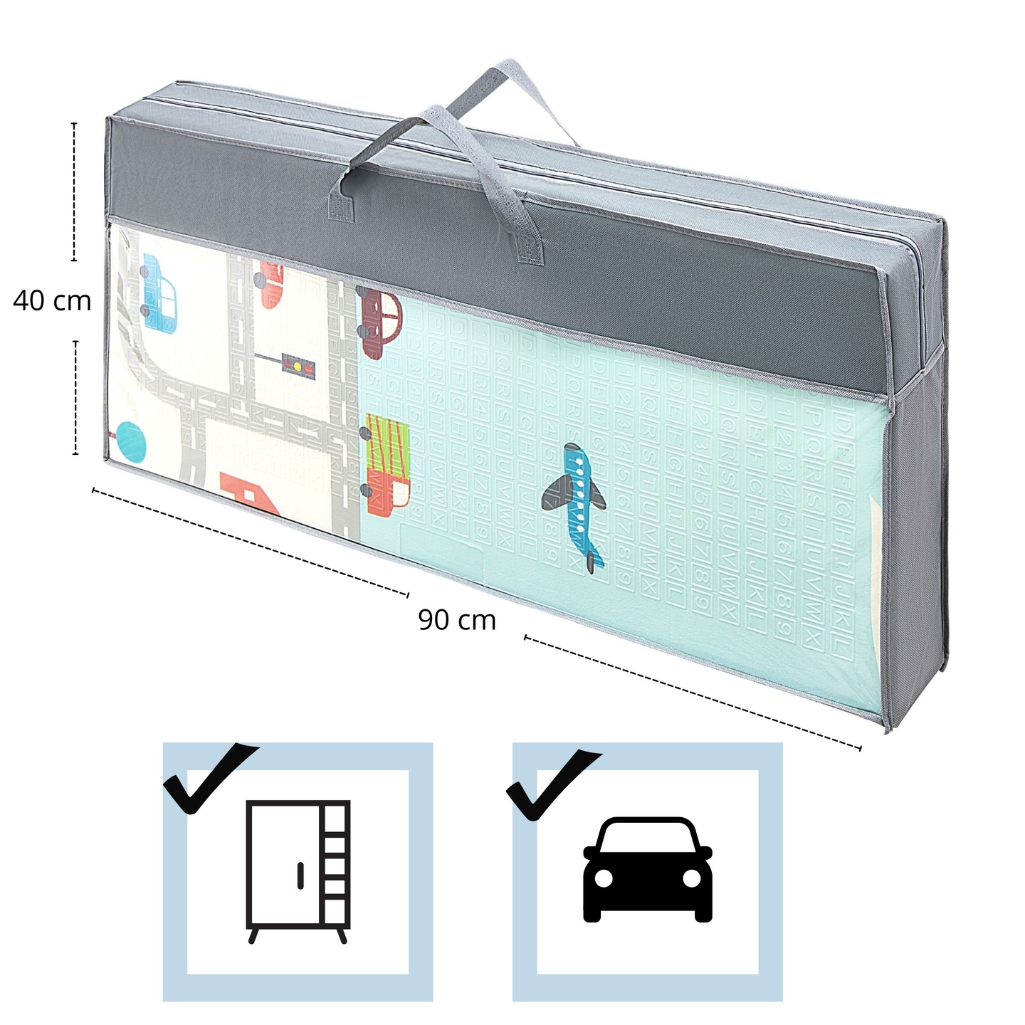 Estera de espuma XXL de doble cara - plegable 1 CM (montaña y carretera)
