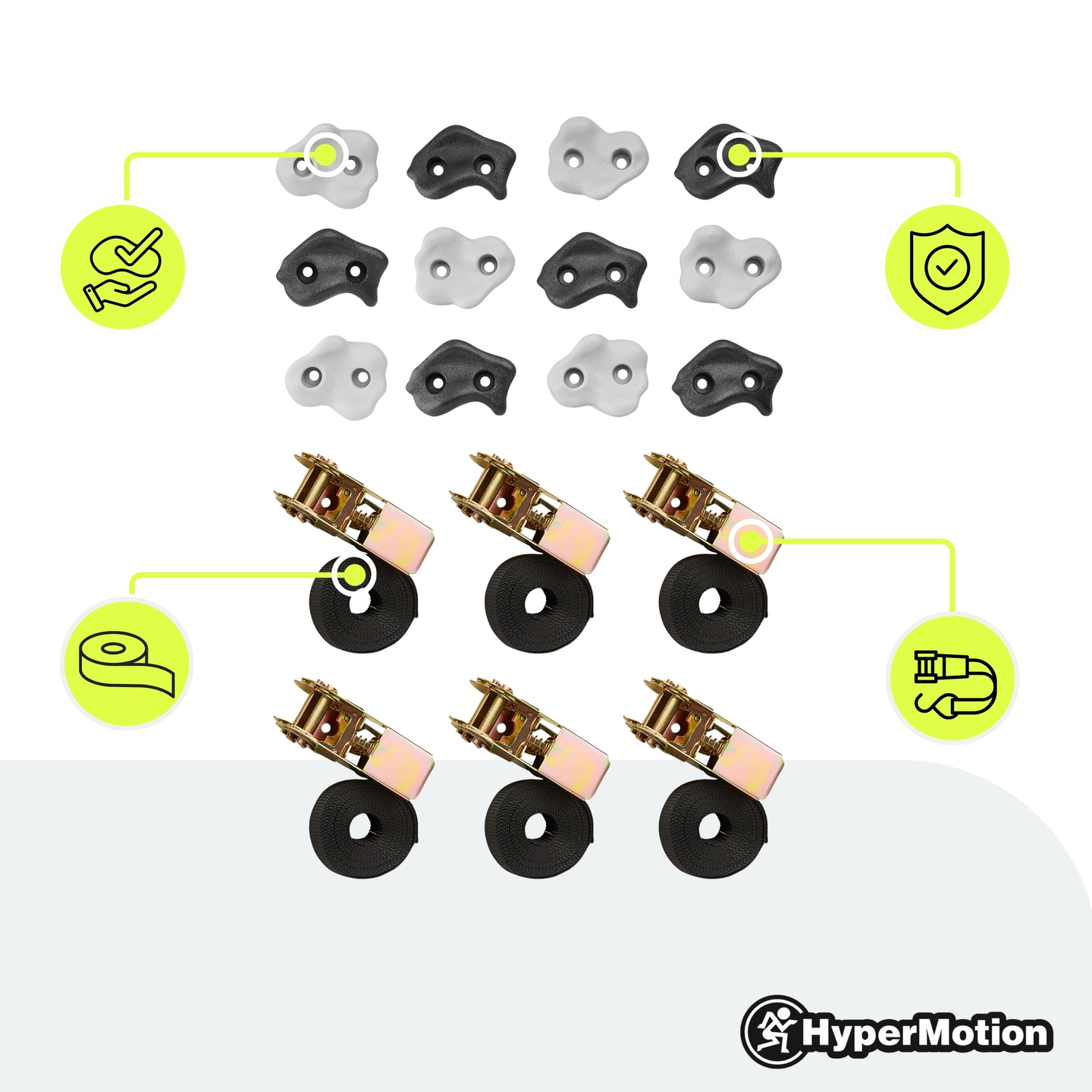 Kit de trepa de árboles HyperMotion - 18 artículos