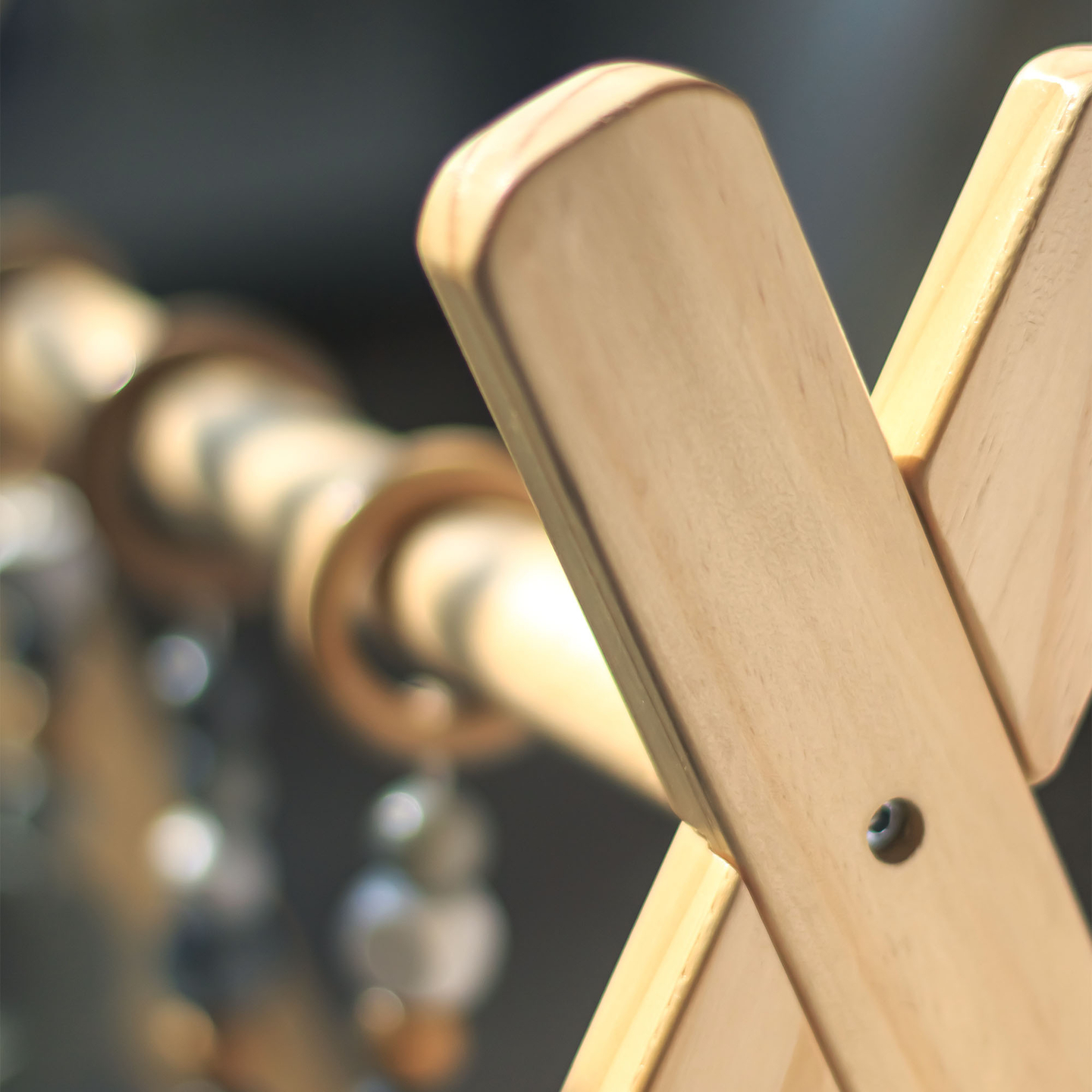 Soporte educativo de madera Baby Gym - color gris