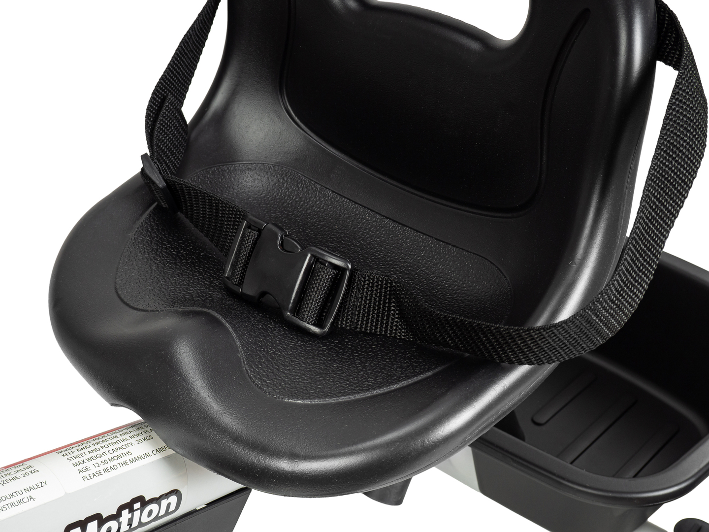 Triciclo HyperMotion TOBI VECTOR: ruedas infladas permanentemente + empujador. Color: gris claro.