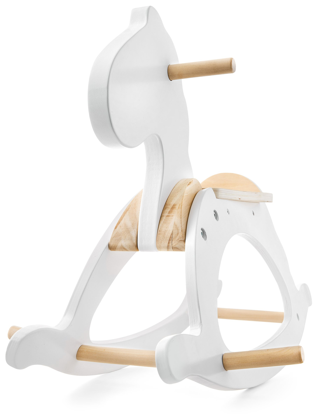 Caballito balancín de madera - blanco - a partir de 12 meses