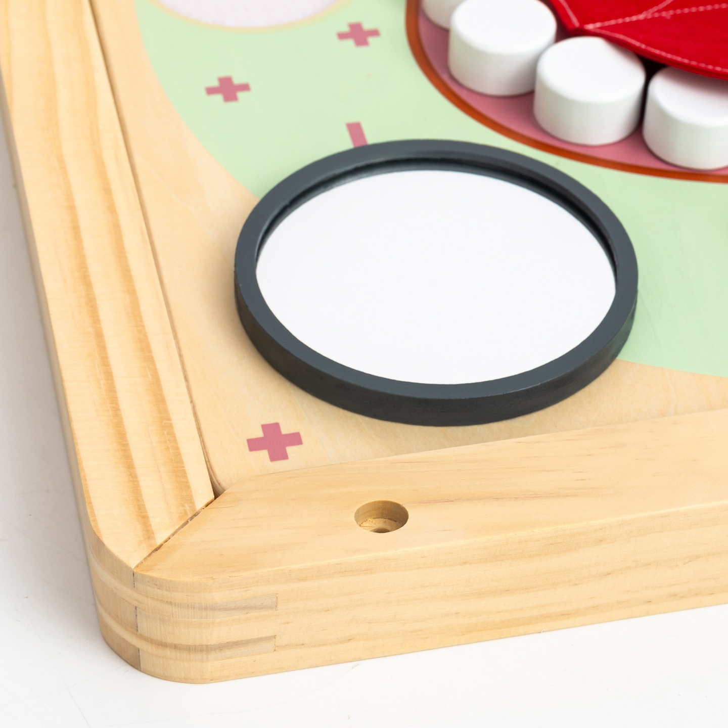 Tablero educativo Montessori de madera Pequeño Dentista: cepillo de dientes, pasta, dientes extraíbles, espejo, comida, sabores de aprendizaje