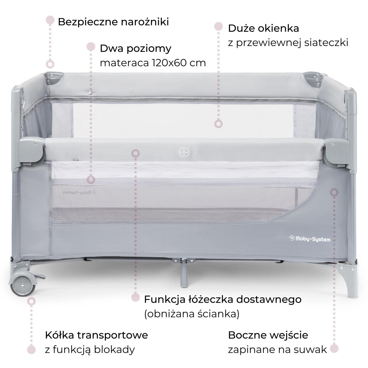 Capazo Closely 3 en 1 con cambiador, colchón y bolsa de transporte