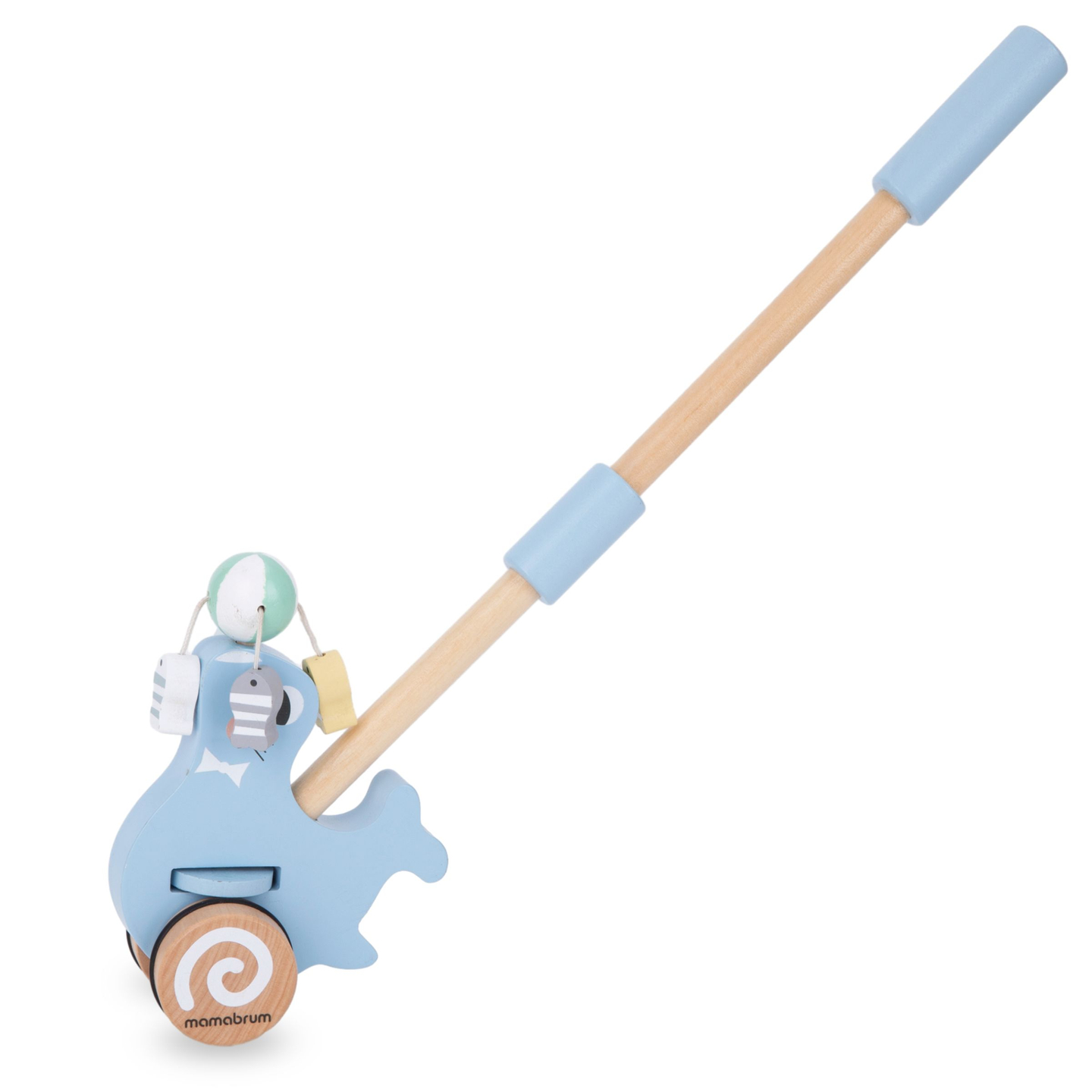 Sello de madera con palo para empujar - empujador