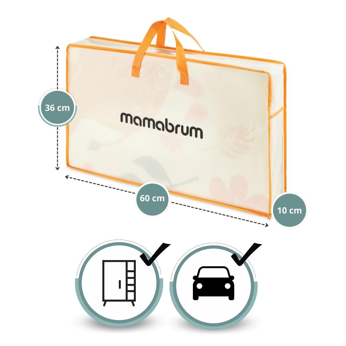 Estera de espuma plegable por las dos caras 180 x 120 x 1cm - Elefantes exóticos/Gris delicado