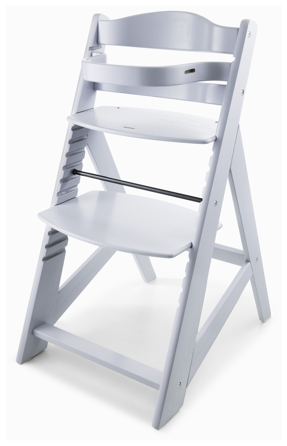 Moby-System WOODY Silla de alimentación de madera - color gris