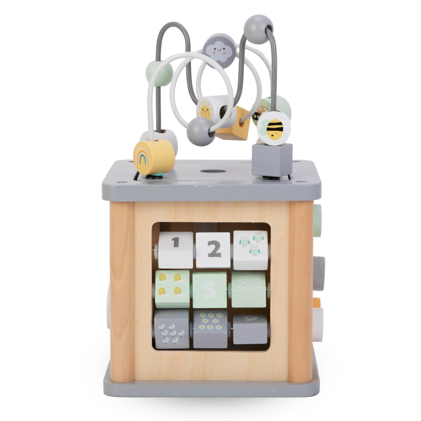 Cubo educativo Montessori de madera - bucle motor