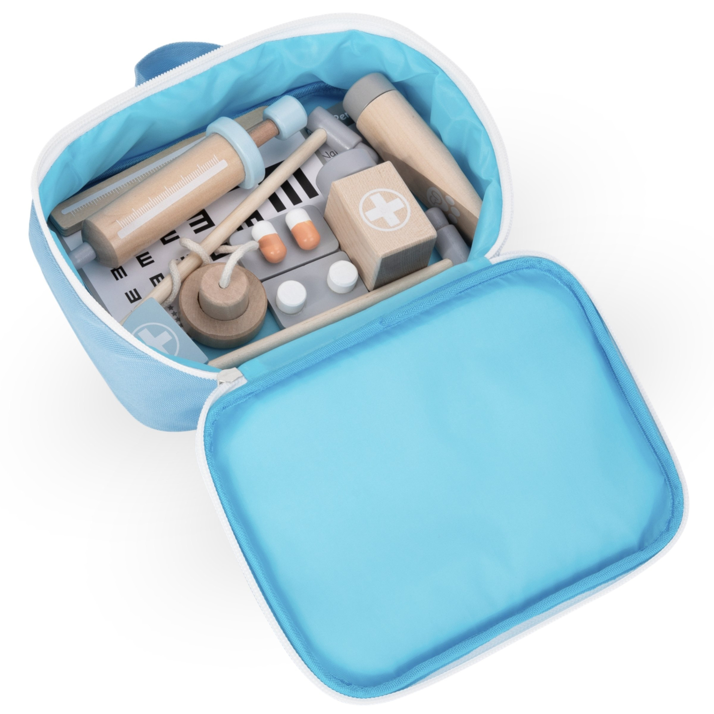 Set de madera para un pequeño doctor.