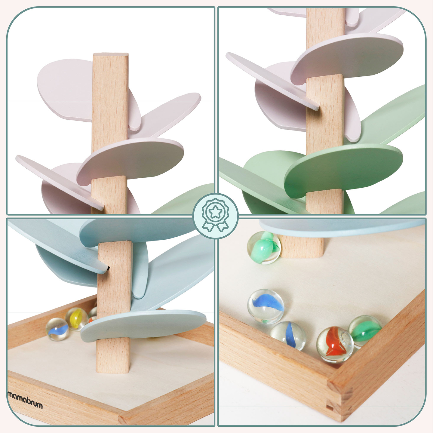 Culódromo de madera - árbol sonoro con bolas