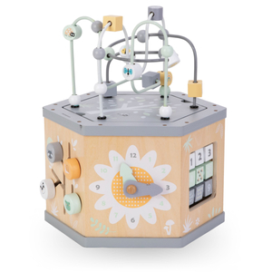 Cubo educativo interactivo de madera 7 en 1 - bucle motor