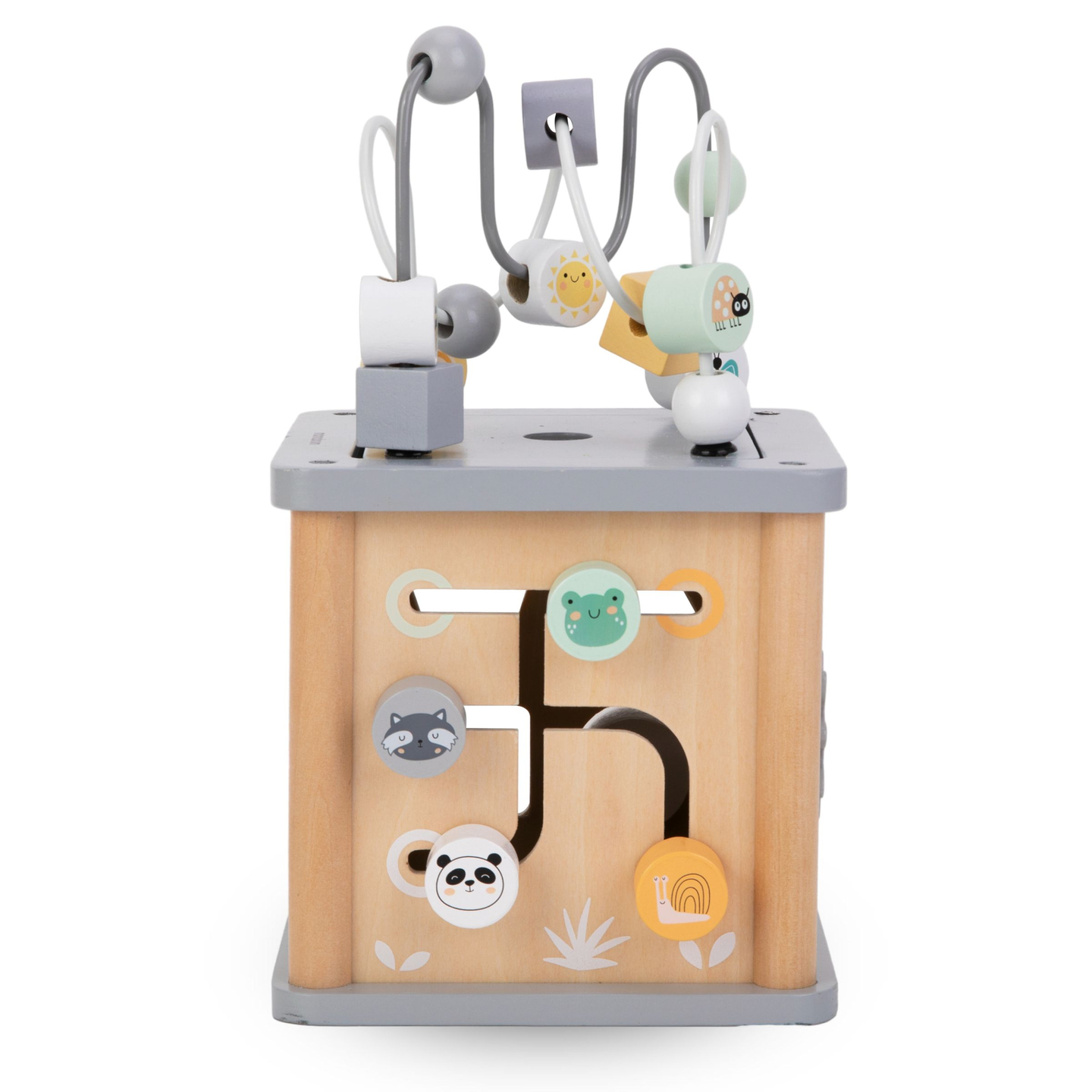 Cubo educativo Montessori de madera - bucle motor