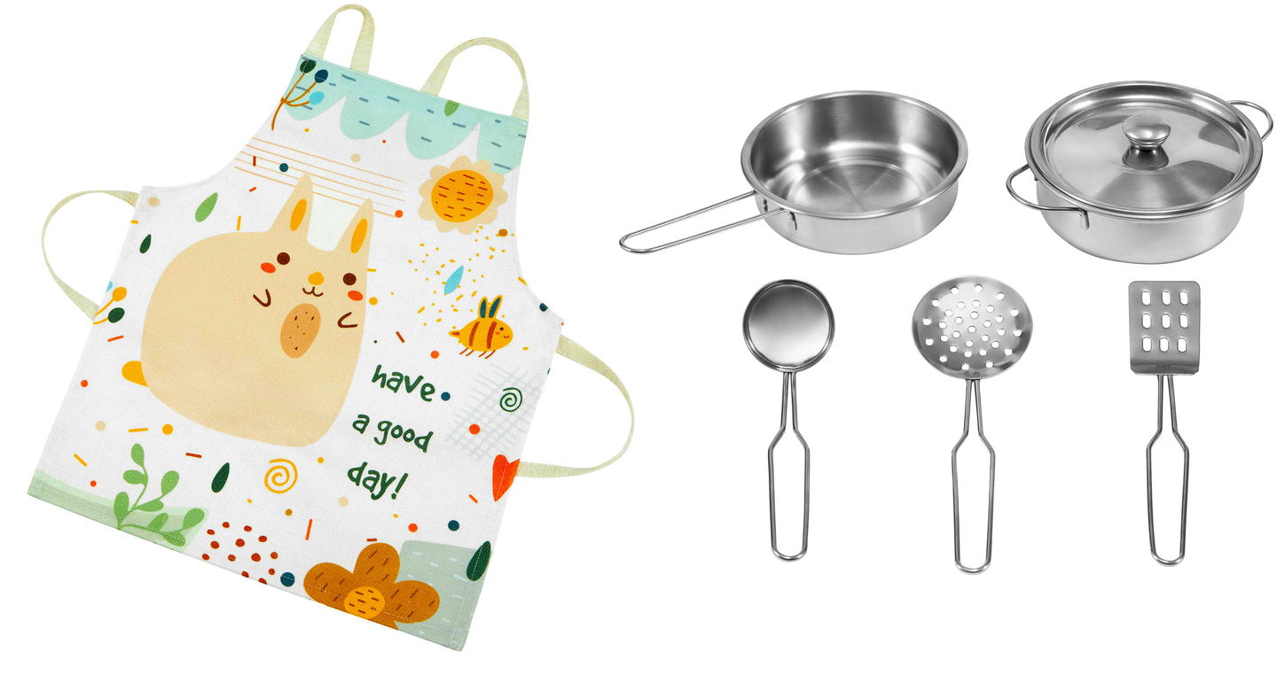 Cocina esquinera de madera XXXL con frigorífico, horno, lavadora, delantal y accesorios.