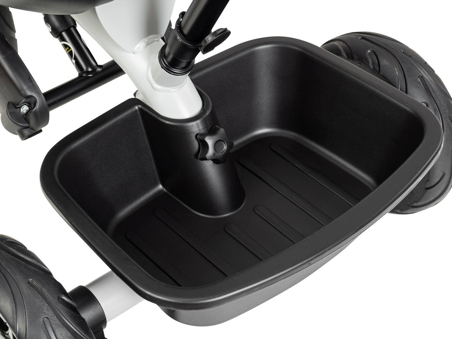 Triciclo HyperMotion TOBI VECTOR: ruedas infladas permanentemente + empujador. Color: gris claro.