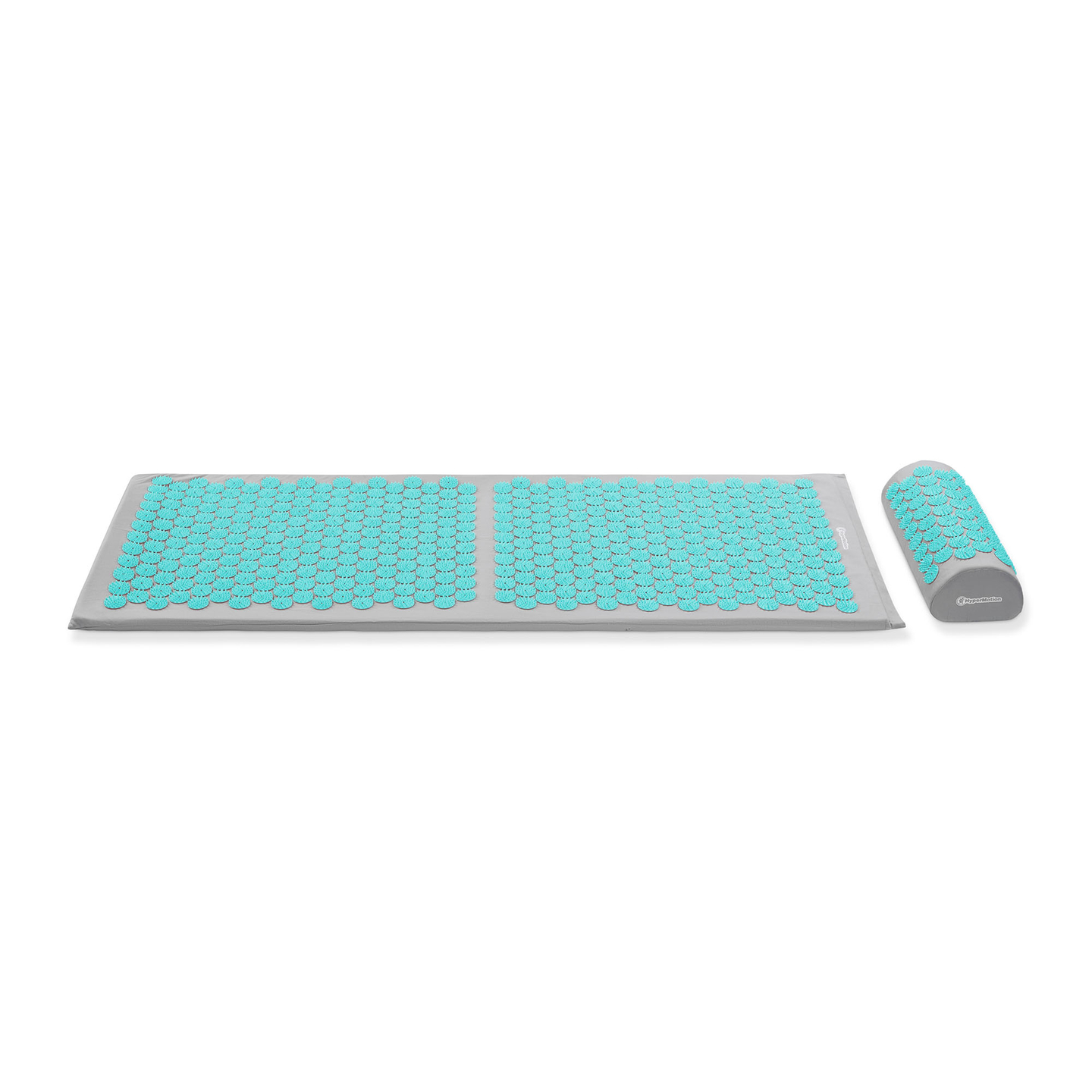 Esterilla de acupresión grande con almohada y funda - 130 cm HyperMotion gris-menta